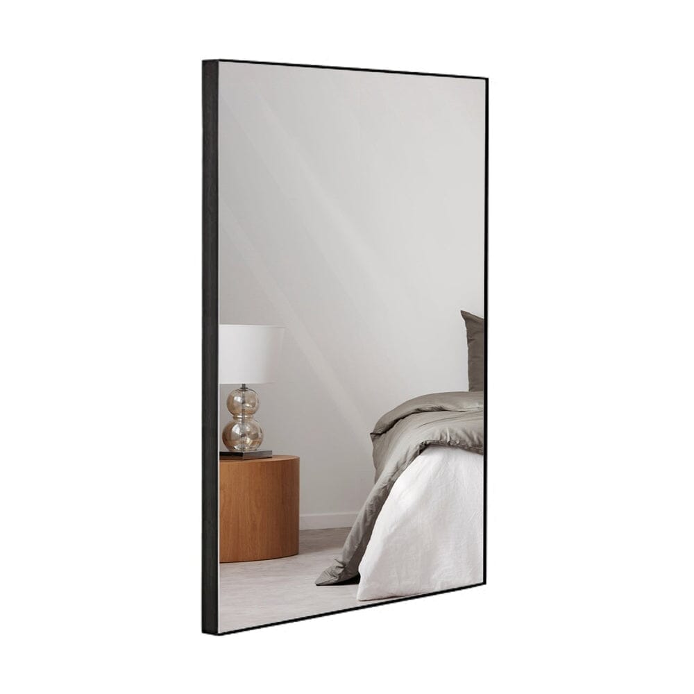 Contemporary Brushed Metal Wall Mirror  (22