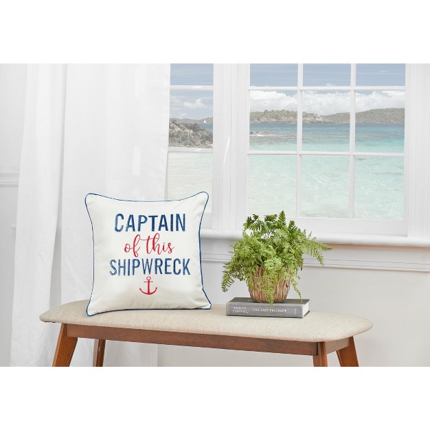 C amp f Home Captain Of Shipwreck Embroidered Throw Pillow