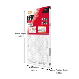 HDX 20 in. x 30 in. x 1 in. Allergen Plus Pleated Air Filter FPR 7 (2-Pack) HDX2P7-012030