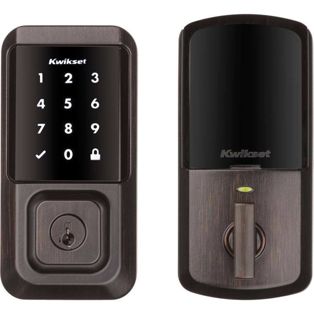 Kwikset HALO Venetian Bronze Keypad Electronic Smart Lock Deadbolt feat SmartKey Security Touchscreen and Wi-Fi wHalifax lever 939Wi-Fi 154HLF