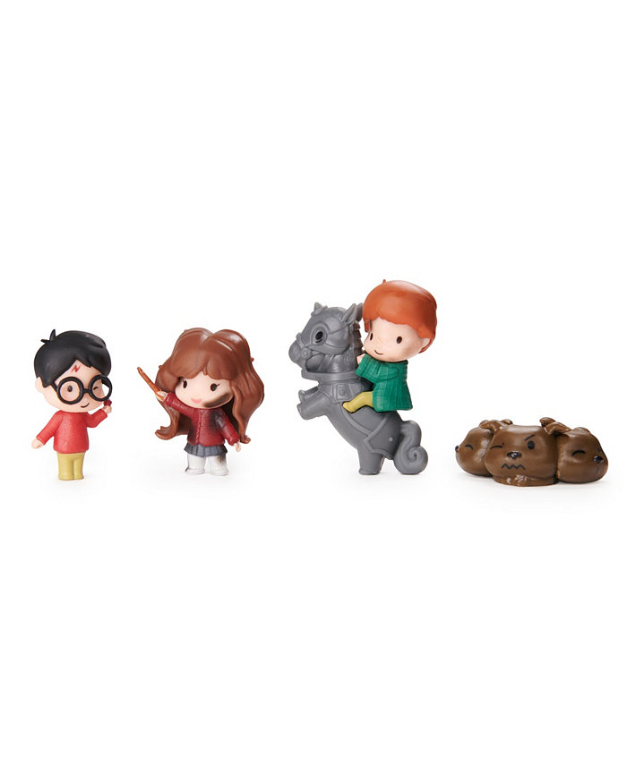 Wizarding World Harry Potter  Micro Magical Moments Scene Gift Set with Exclusive Harry  Hermione  Ron  Fluffy Figures