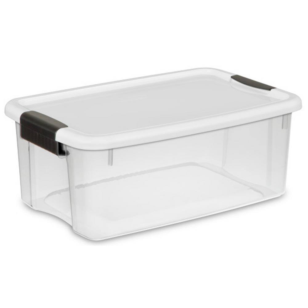 Sterilite 18 Qt. Clear Ultra Latch Storage Organizer Container Box (24-Pack) 24 x 19849806