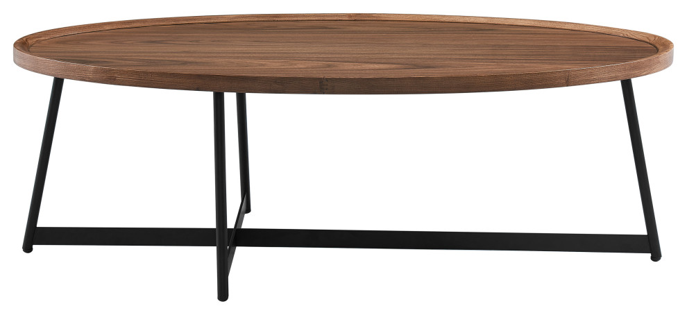 Niklaus 47 quotOval Coffee Table   Industrial   Coffee Tables   by Euro Style  Houzz