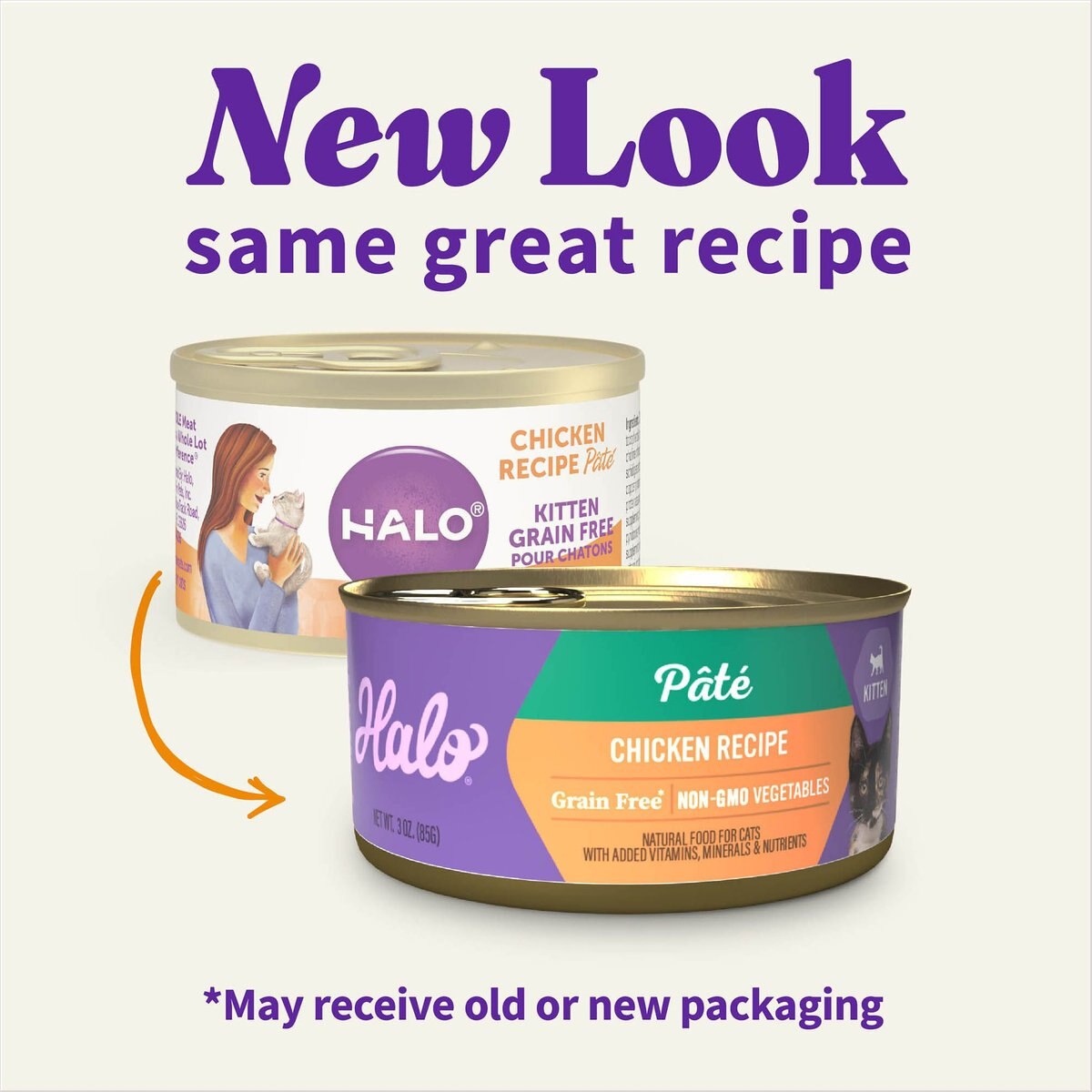 Halo Chicken Recipe with Real Whole Chicken Grain-Free Kitten Wet Food