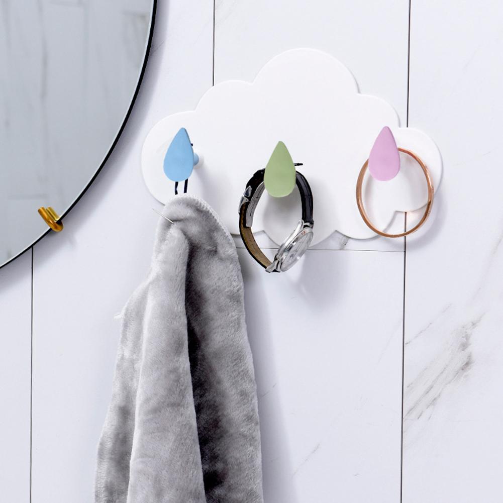 COUNTDOWN Cute Cloud Hook Plastic Clothes Storage Hanger Rack Wall Kid Bedroom Decor