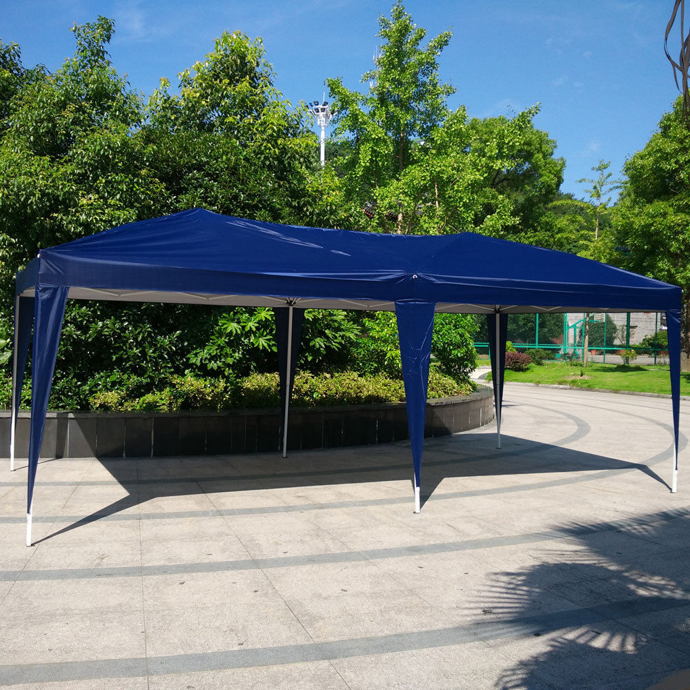 Zimtown 10'x20' Ez Pop up Folding Gazebo Backyard Canopy  Blue