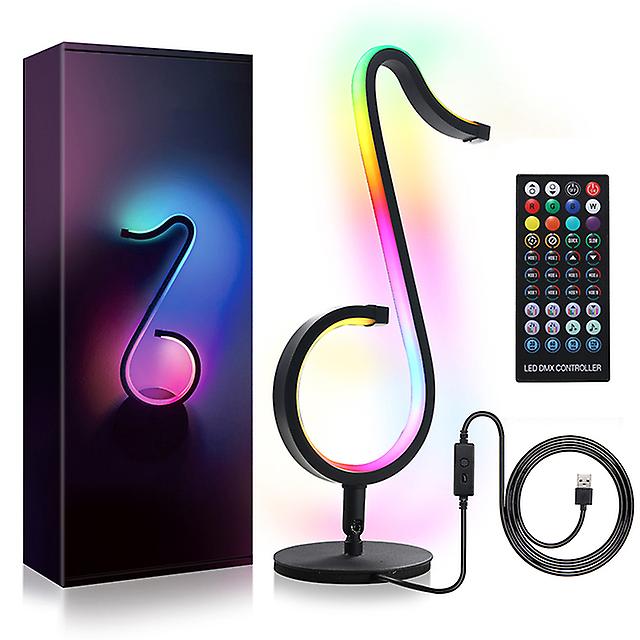 App Note Night Light Rgb Symphony Table Lamp Remote Control Symphony Musical Note Light Car Desktop Night Light For Home Bar