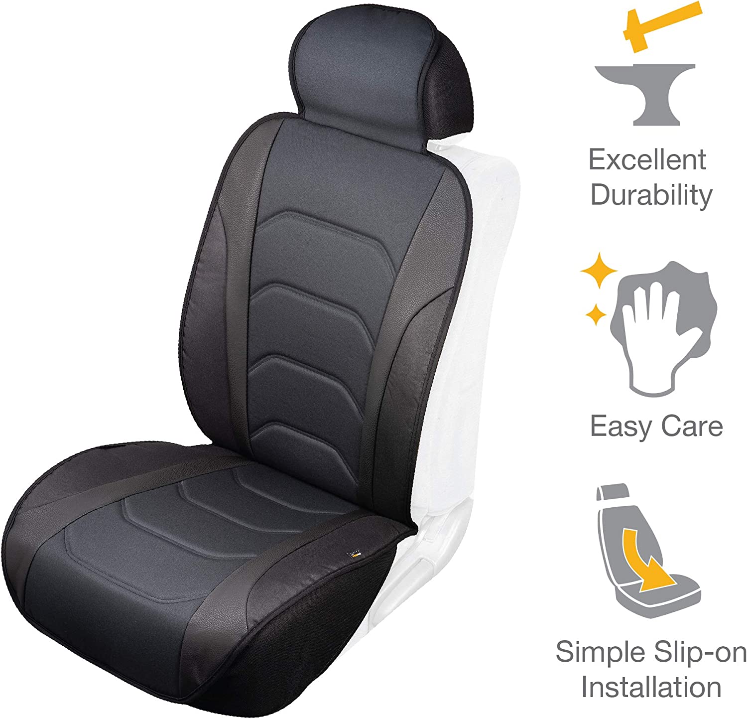 Type S SC57151-10 Black PRO Utility Protector | Cordura Brand Ballistic Fabric | Rugged Durable | Slip-On | Car Truck SUV Van Seat Cover | Universal Quilted Comfort | Easy Install | Secure Fit