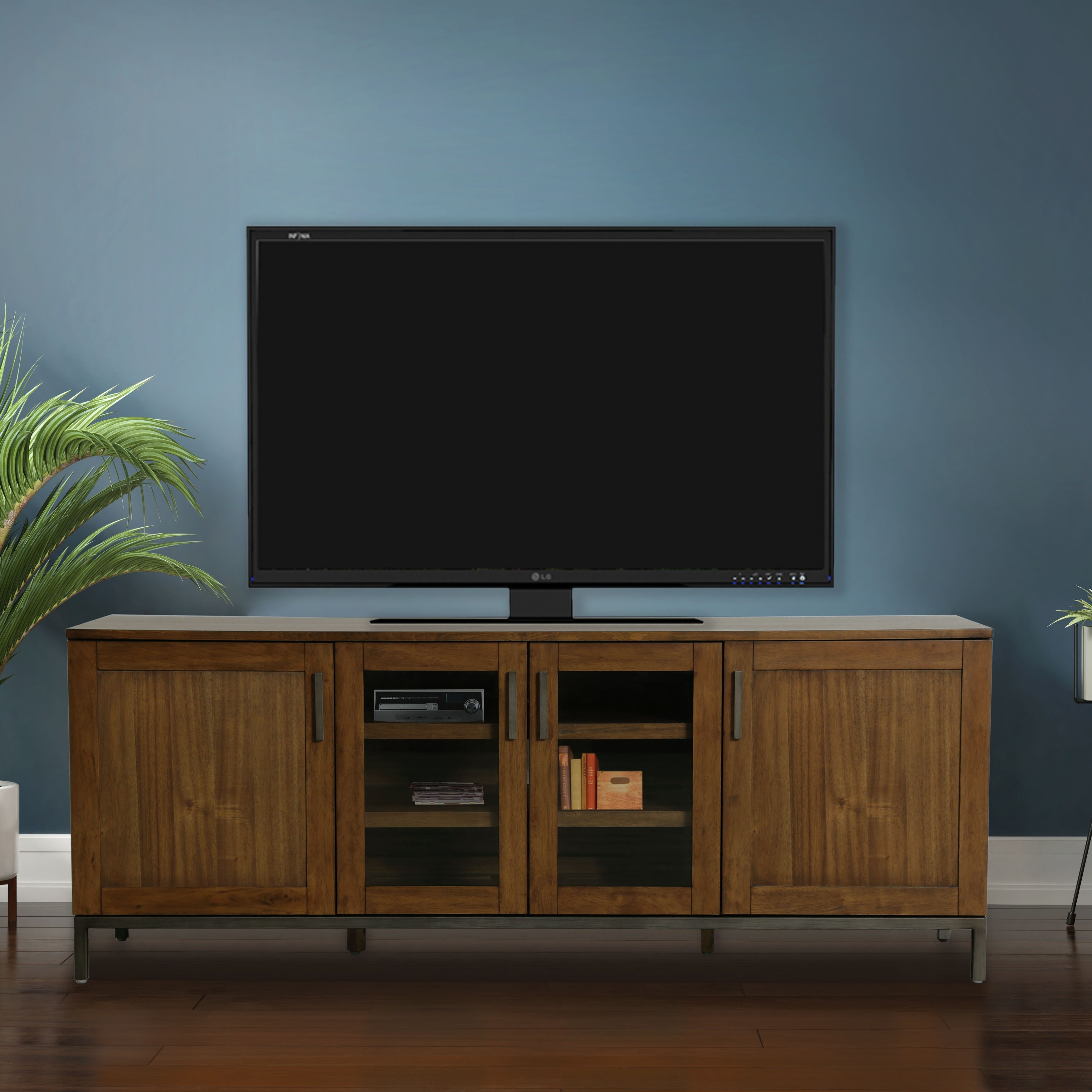 Abbyson Marty 72 Inch Wood Media Console - 72 Inch