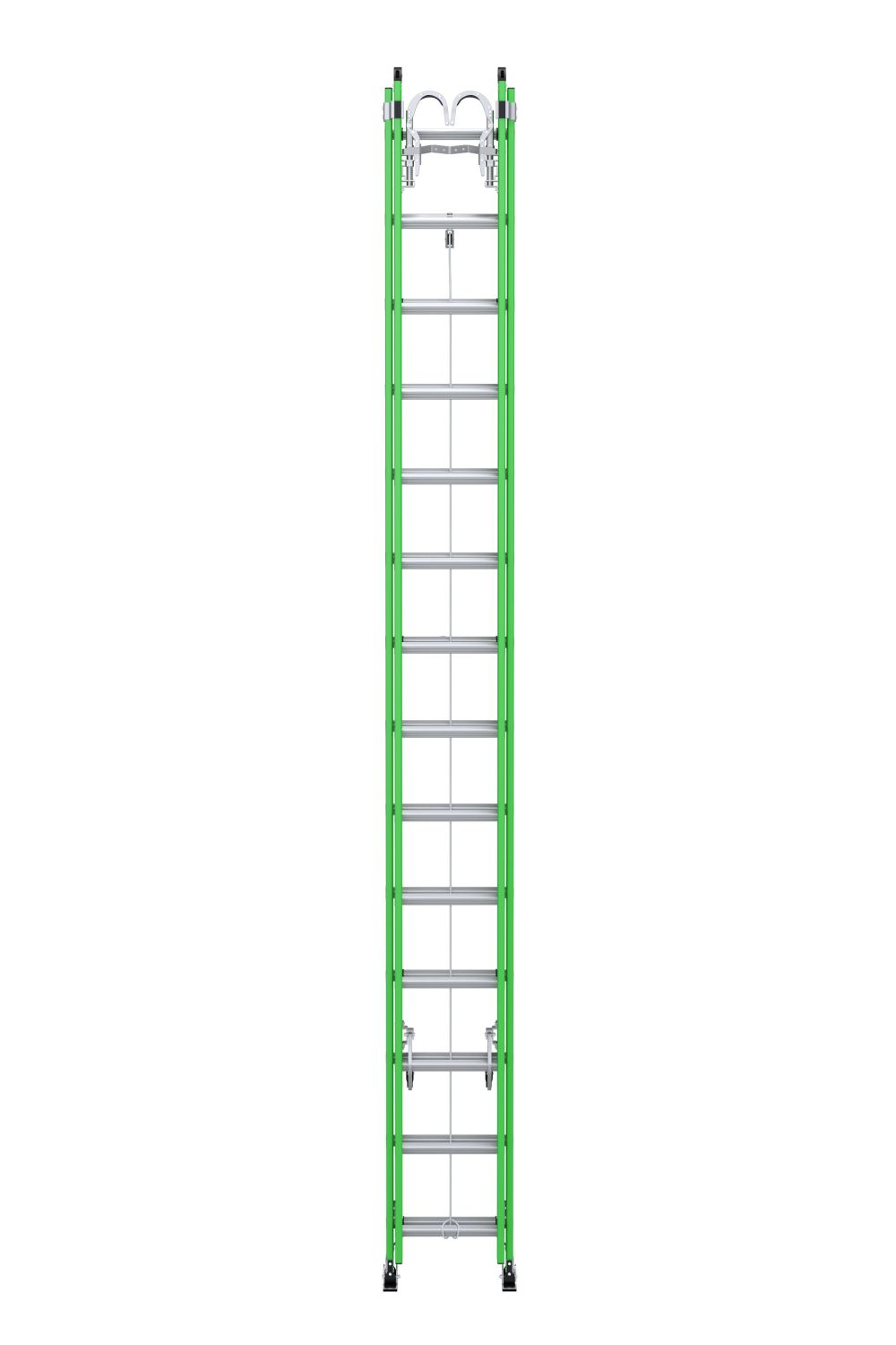 Werner AERO AERO Extension Ladder 28' IAA FG Box Rail/Tri Rung Strand Grab &V Rung