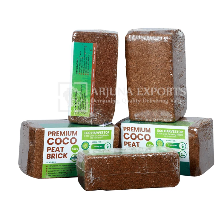 Trusted Manufacturer and Supplier Bulk Quantity Factory Price Coconut Coco Peat Coco Coir Pith 650 Gram Block for Home Gardening