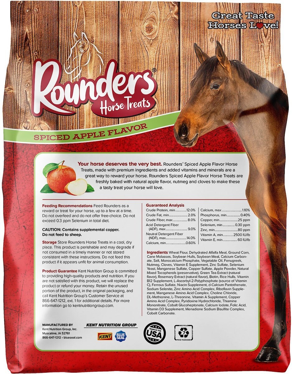 Blue Seal Rounders Spiced Apple Flavor Horse Treats， 30-oz bag