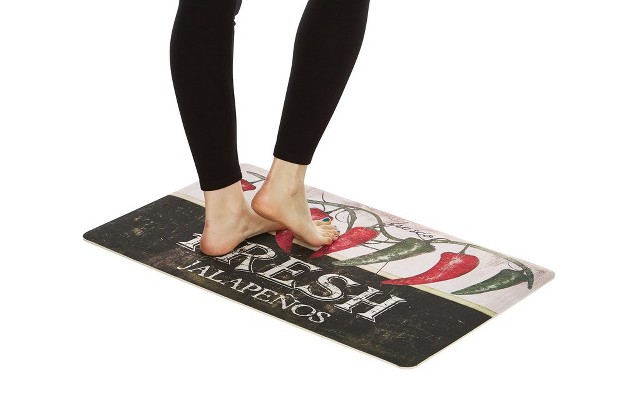 X Cushioned Kitchen Floor Standing Mat jalapenos