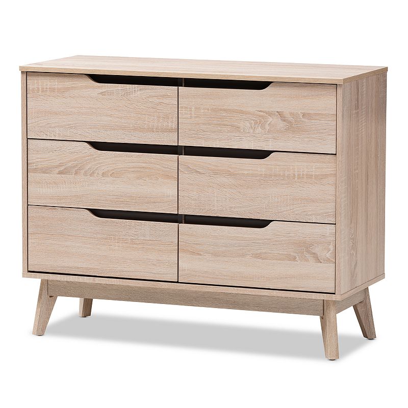 Baxton Studio Fella 6-Drawer Dresser