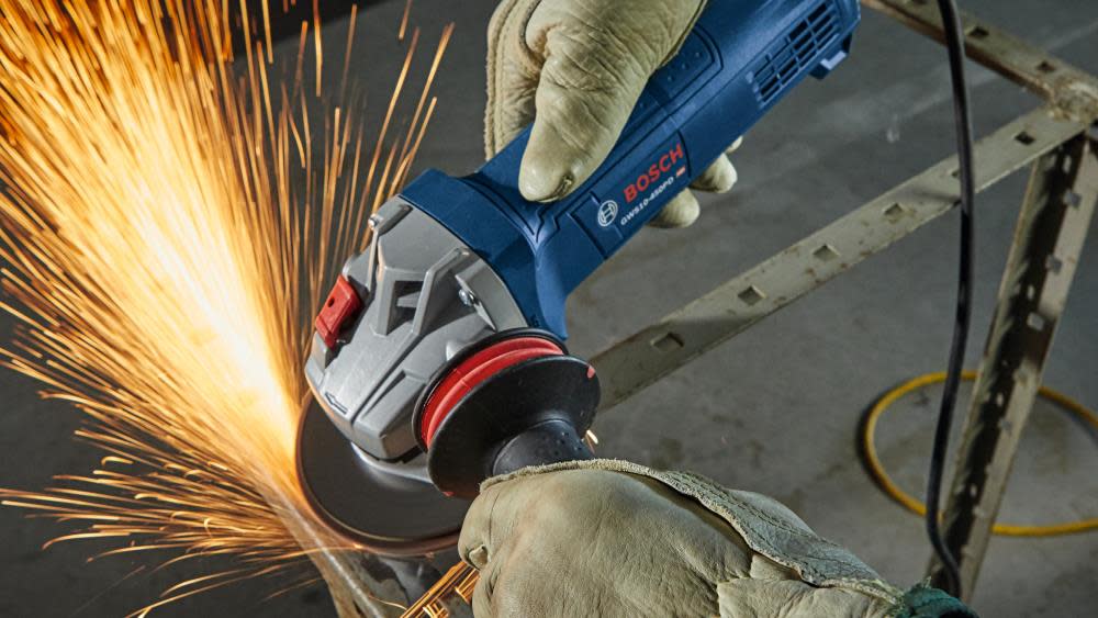 Bosch 4 1/2 Ergonomic Angle Grinder with No Lock-On Paddle Switch ;