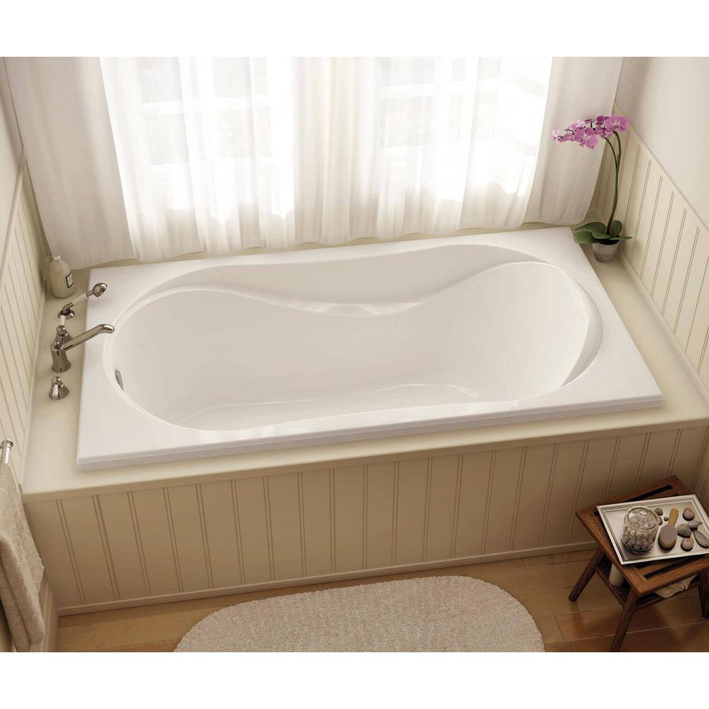 MAAX Cocoon 60 in. x 30 in. Acrylic Rectangular Drop-in Bathtub in White 102722-000-001-000