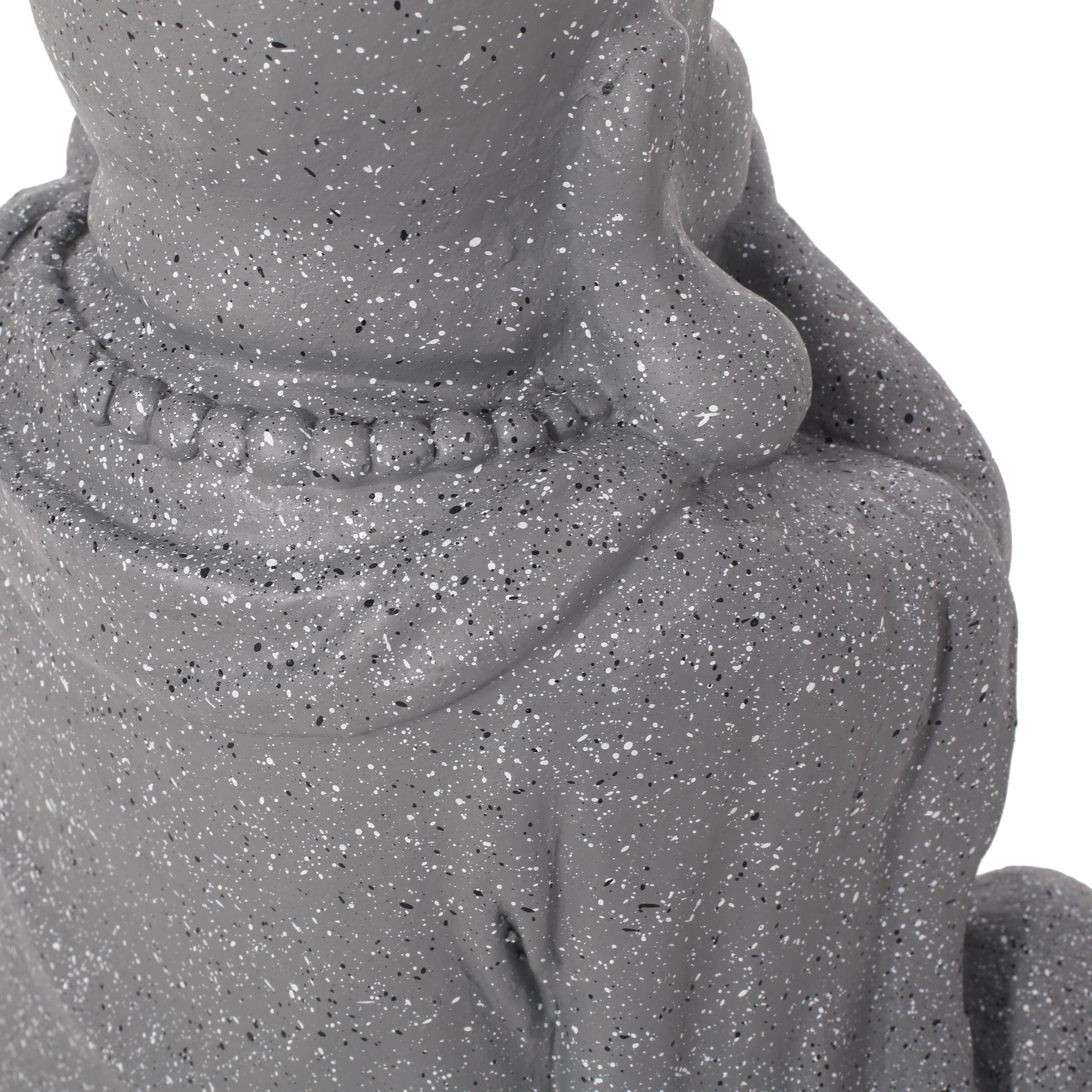 Conneaut Outdoor Speak No Evil Monk Garden Statue, Stone Gray