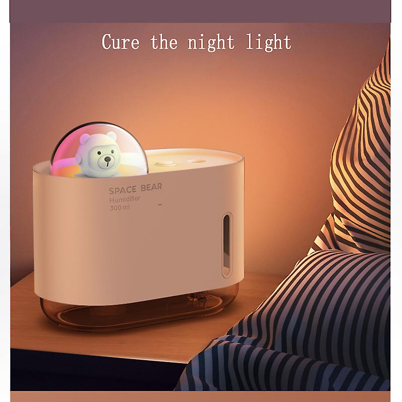 Cute Air Spray Humidifier Usb Mini Space Bear Small Desktop Aromatherapy Water Replenishment Spray With Nightlight Mode