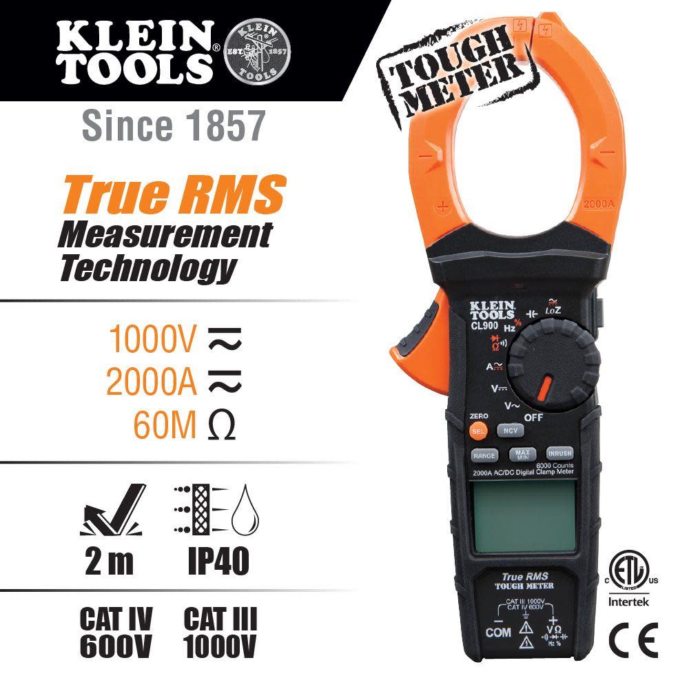 2000A Digital Clamp Meter ;