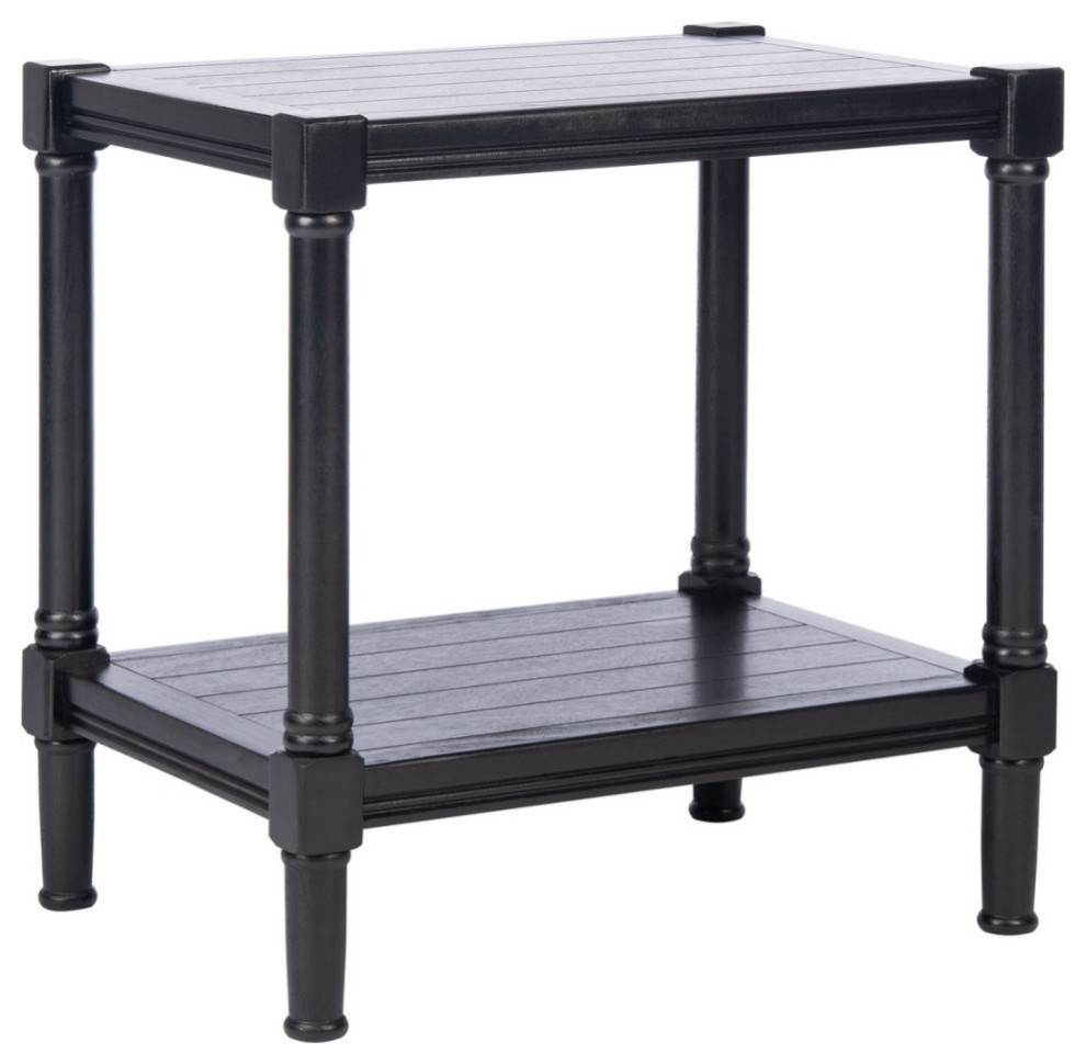 Easton Rectangle Accent Table Black   Traditional   Side Tables And End Tables   by AED Luxury Home Decor  Houzz