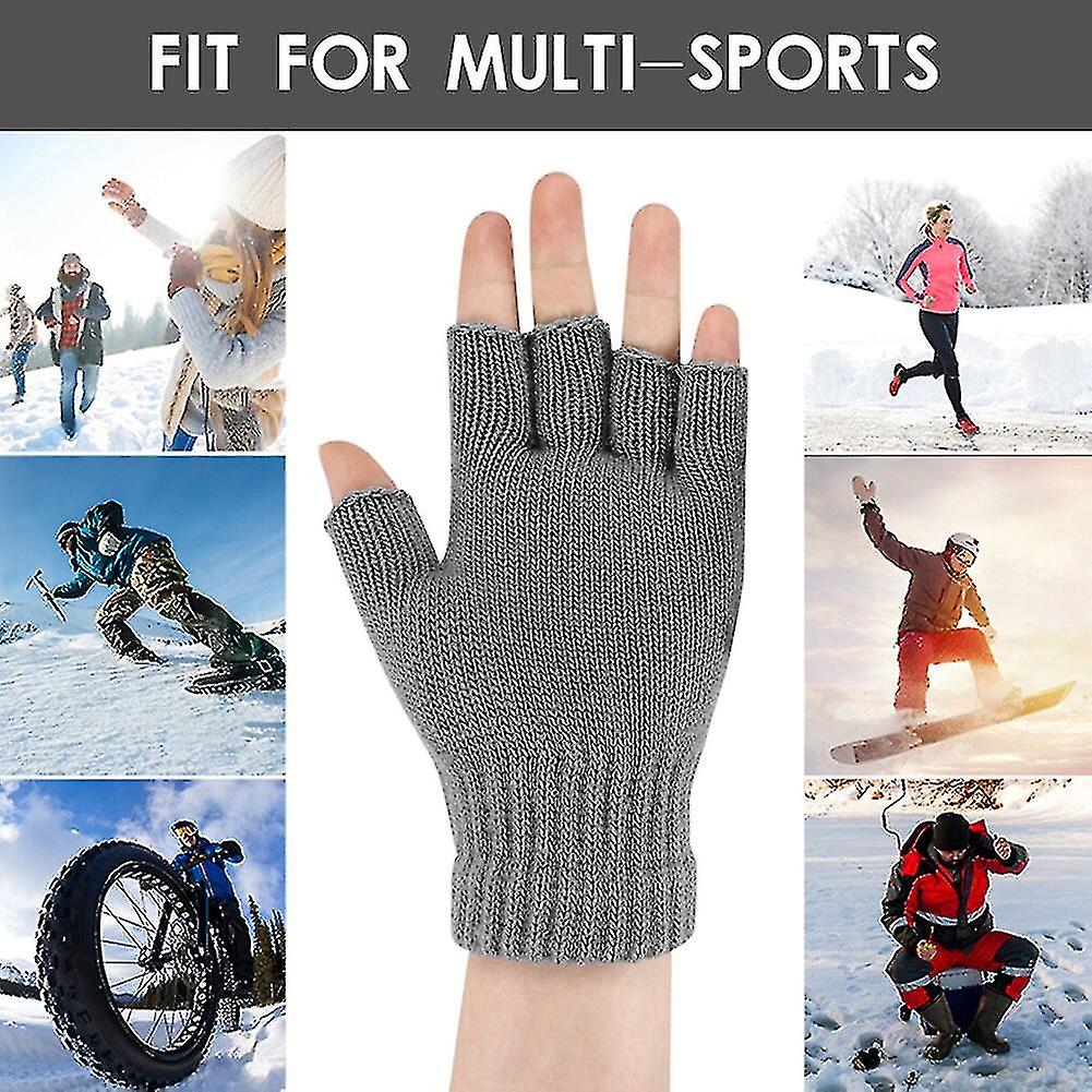 Women Men Heating Winter Warm Usb Electric Heated Fingerless Hand Warmer 5v Rechargable For Sports Skiing Running