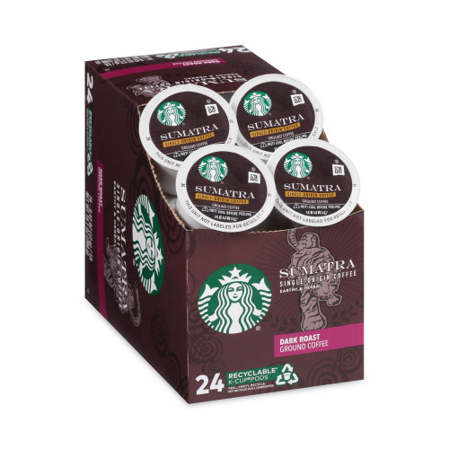 Starbucks Sumatra Coffee K-Cups， Sumatran， K-Cup， 24/Box (011111162)