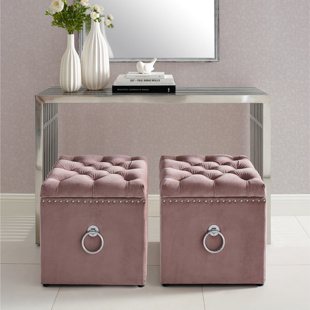 Carolina Storage 1 Pc Ottoman   Contemporary   Footstools And Ottomans   by Inspired Home  Houzz