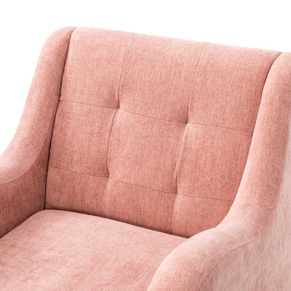 Hyperboreüs Upholstery Accent Armchair with Tufted Back by HULALA HOME