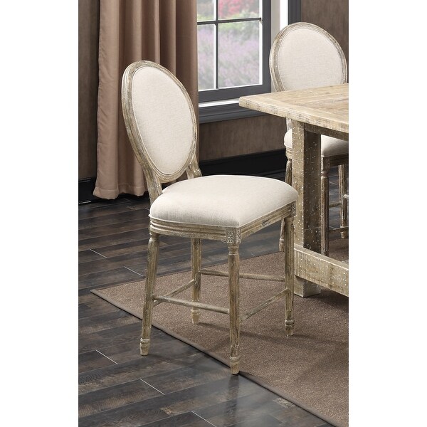 The Gray Barn Willow Way Sandstone Grey and Cream Bar Stool (Set of 2)