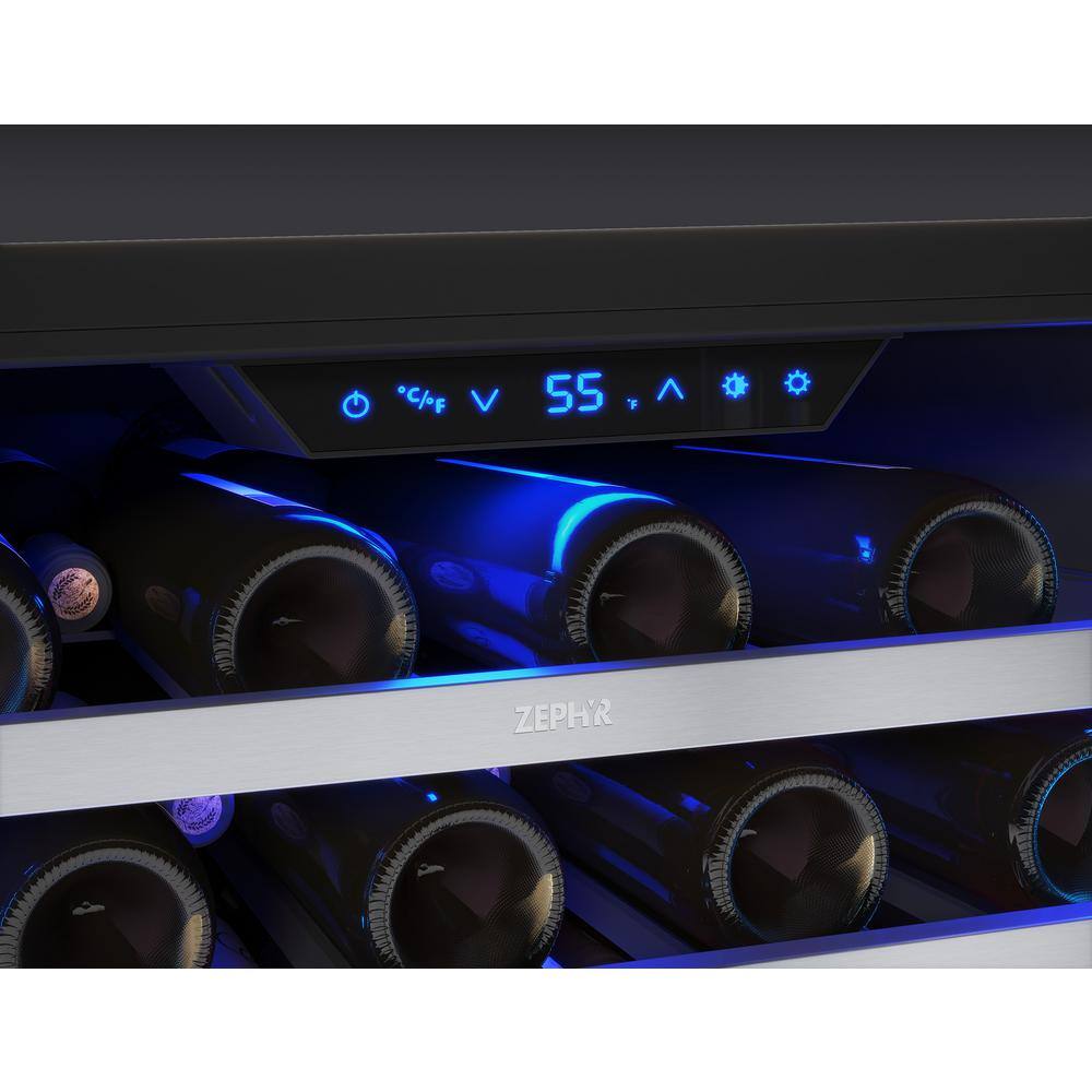 Zephyr Presrv 24 in. 53-Bottle Single Zone Wine Cooler PRW24C01CG