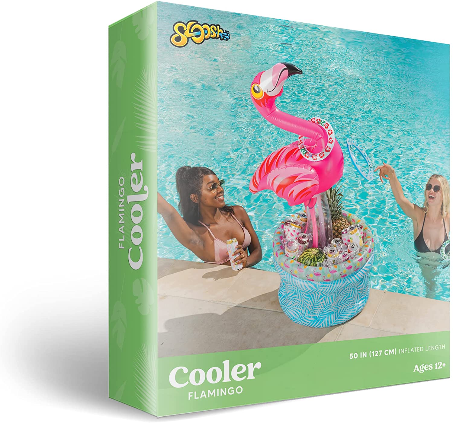 clearance sale - 50in Inflatable Flamingo Cooler With Toss Rings