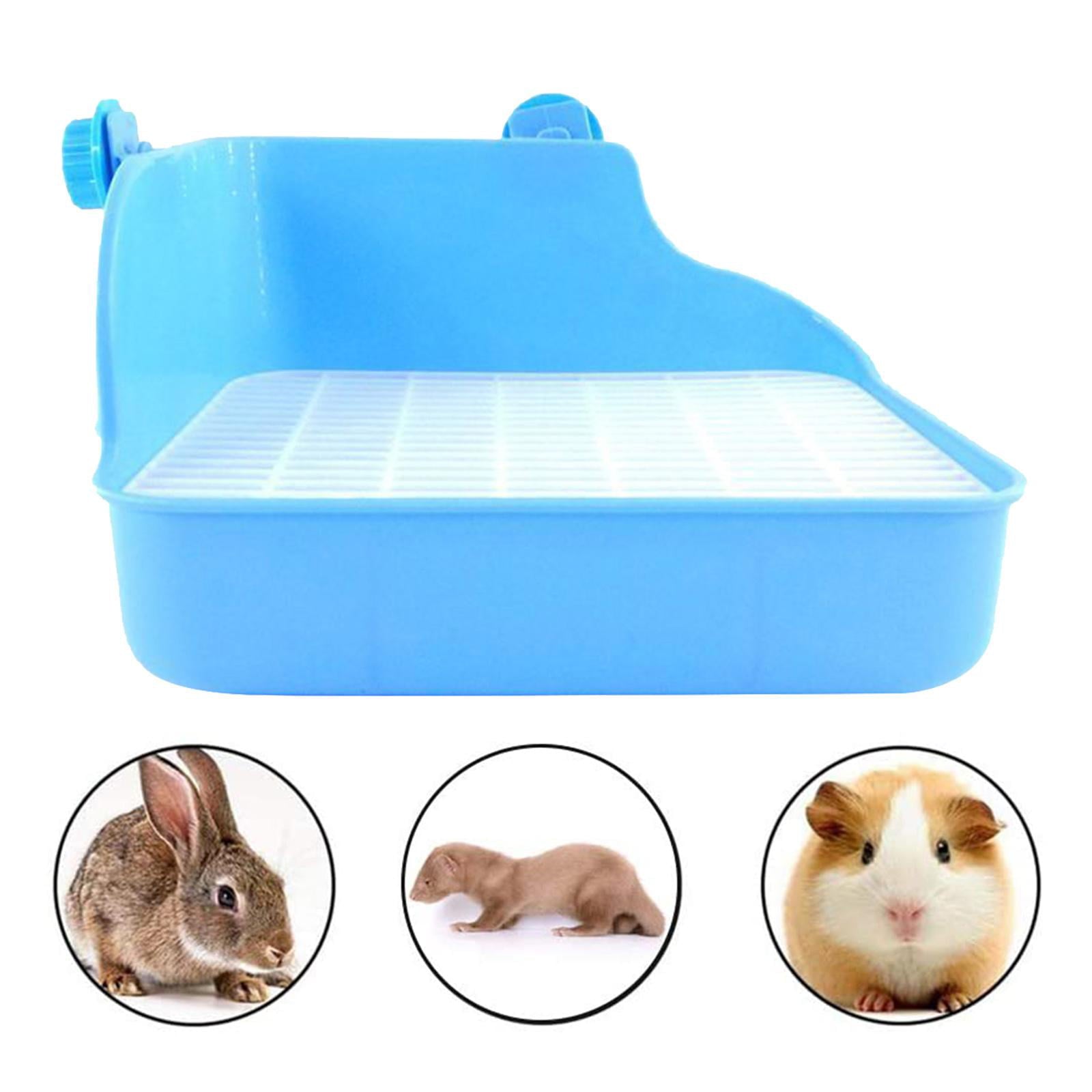 Rabbit Litter Box - Litter Box Cage Potty Trainer Rectangular Blue