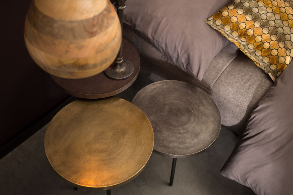 Metal Trio End Table Set (3)  Dutchbone Alim   Midcentury   Side Tables And End Tables   by Luxury Furnitures  Houzz