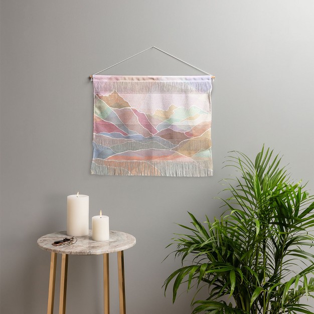 Sewzinski Pastel Mountains Fiber Wall Hanging Society6