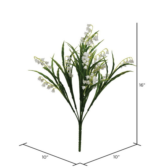 Vickerman FI190401 16 White Lily of the Valley Bu...