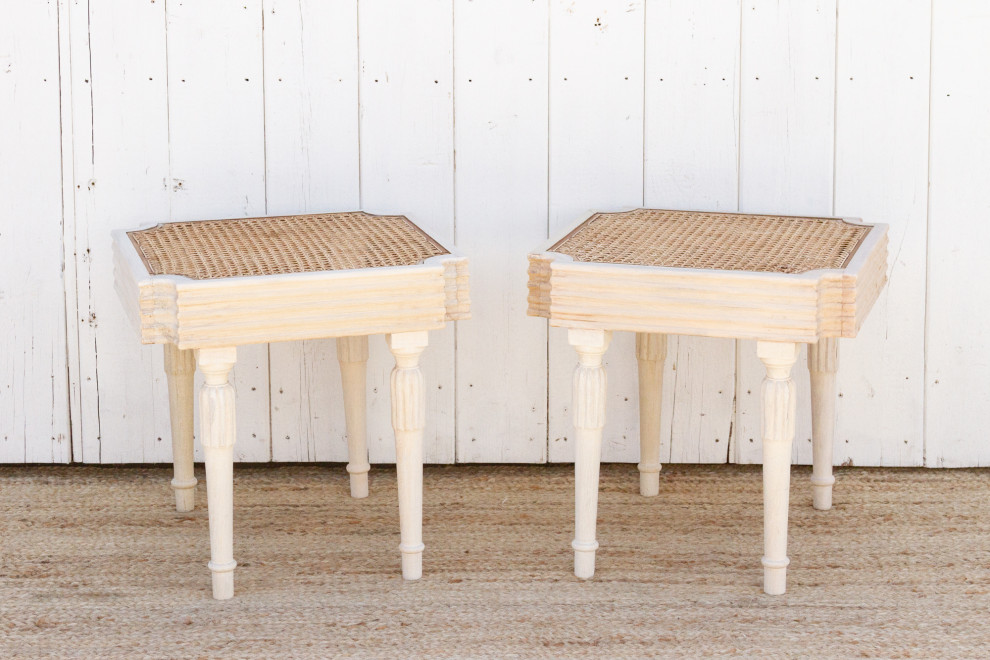 British Colonial Plantation Side Tables  Pair   French Country   Side Tables And End Tables   by De cor  Houzz