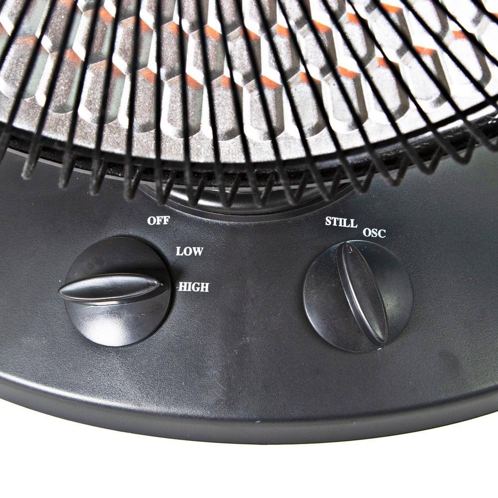 Comfort Zone 7001000-Watt Oscillating Parabolic Dish Radiant Electric Portable Heater CZ998