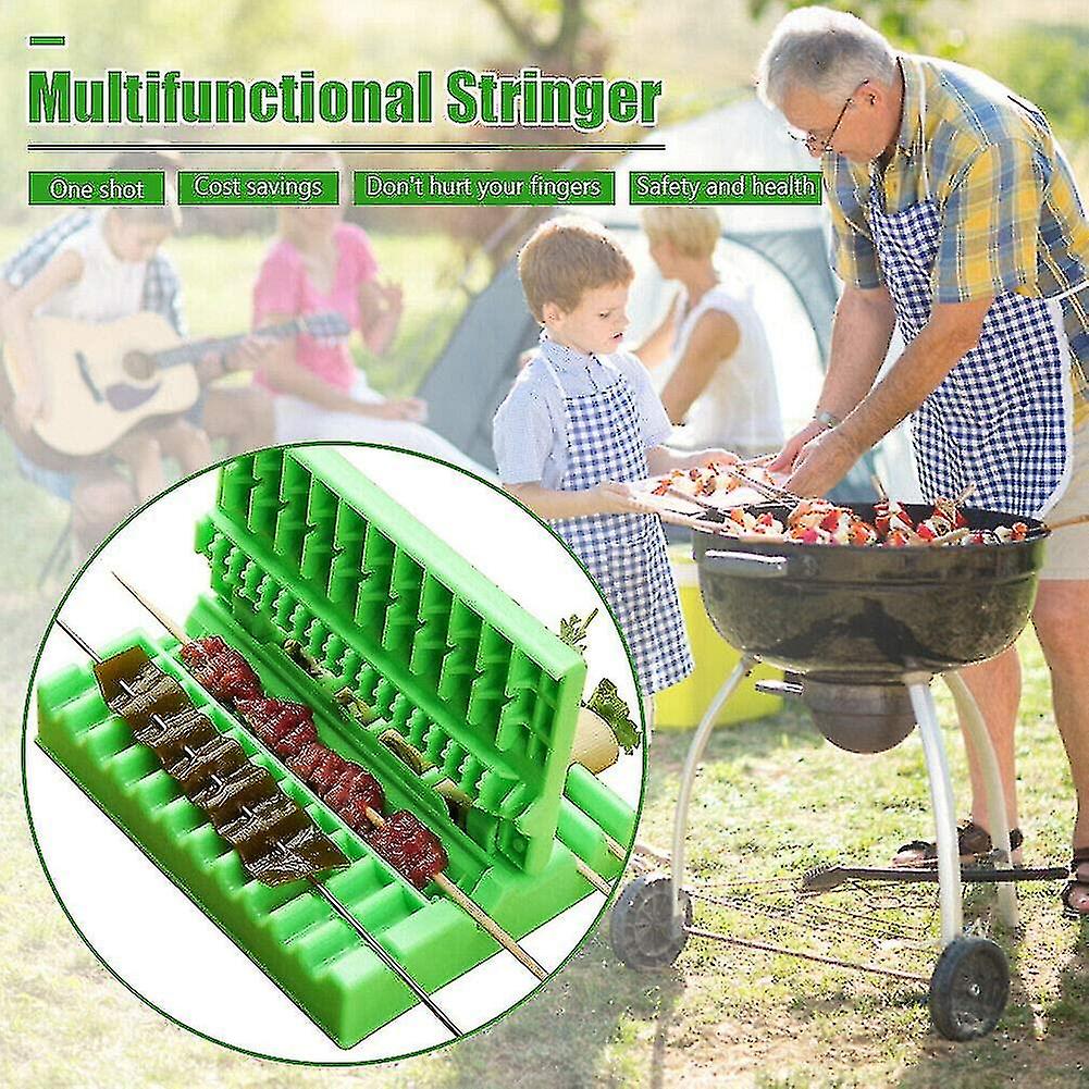 Outdoor Bbq Skewer Kitchen Tool Multi-function Meat Skewer (green) Botao