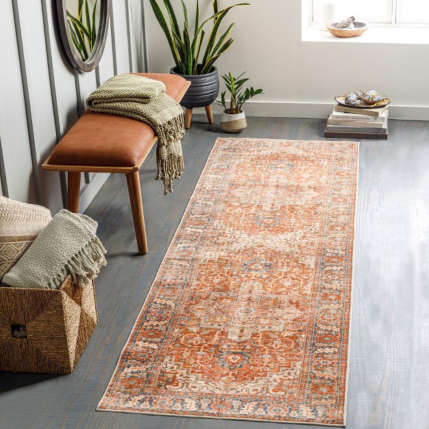 Mark amp Day St Jacob Washable Woven Indoor Area Rugs Burnt Orange