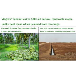 Viagrow 1.5 cu. ft. 50 l52.8 Qt.13.2 G. Coco Coir Buffered Premium Coconut Growing Medium (2-Pack) VCCF50B-2