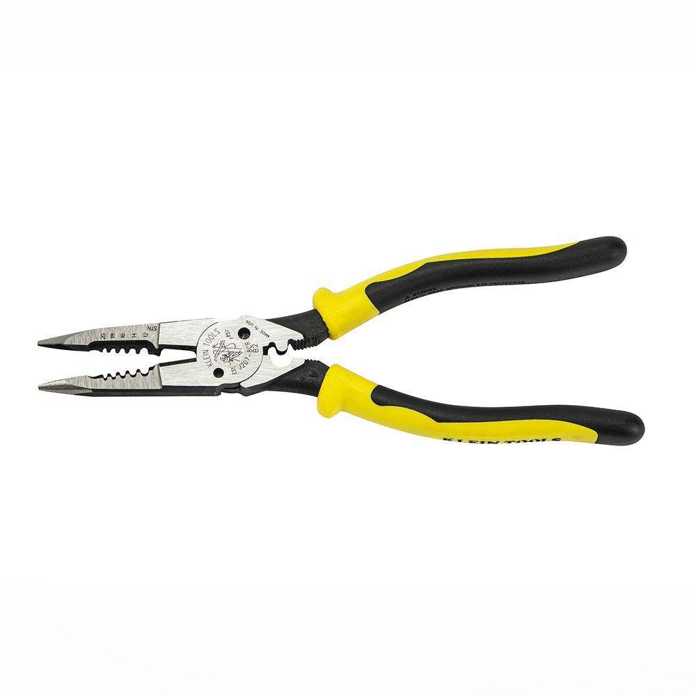 Klein Tools 8-38 in. All-Purpose Pliers with Crimper J2078CR