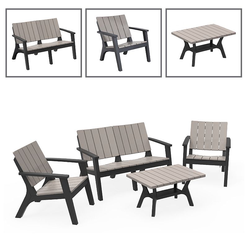 Dukap Enzo Patio Conversation 4-piece Set