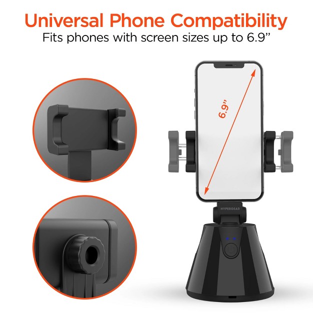 Hypergear Hyperview Auto tracking Mount Universal For All Phones Black