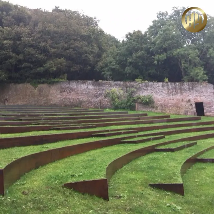 Simple Corten Steel Rusty Metal Factory Supply Lawn Edging