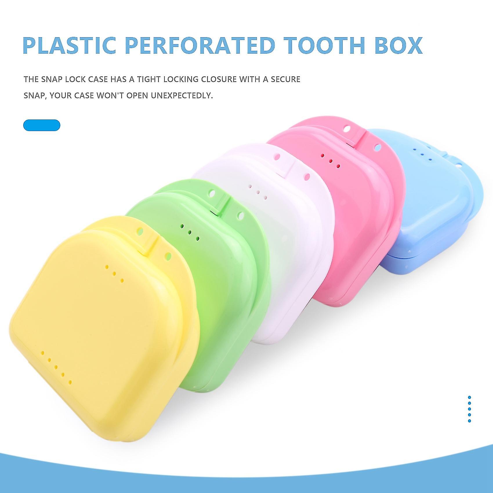 Retainer Case 5pcs Mouth Guard Case Orthodontic Dental Retainer Box Denture Storage Container