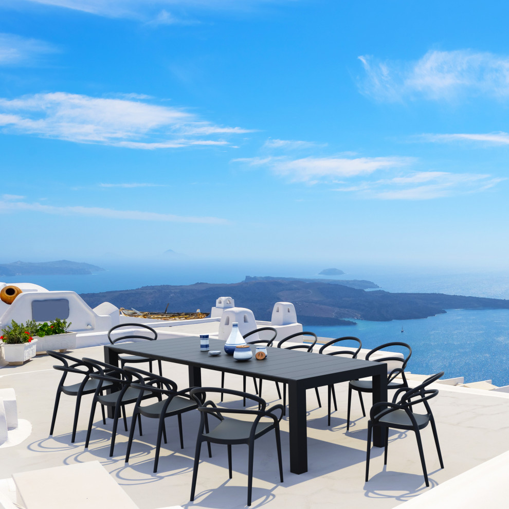 Compamia Vegas XL Extendable 102 quot118 quotDining Table   Contemporary   Outdoor Dining Tables   by Homesquare  Houzz