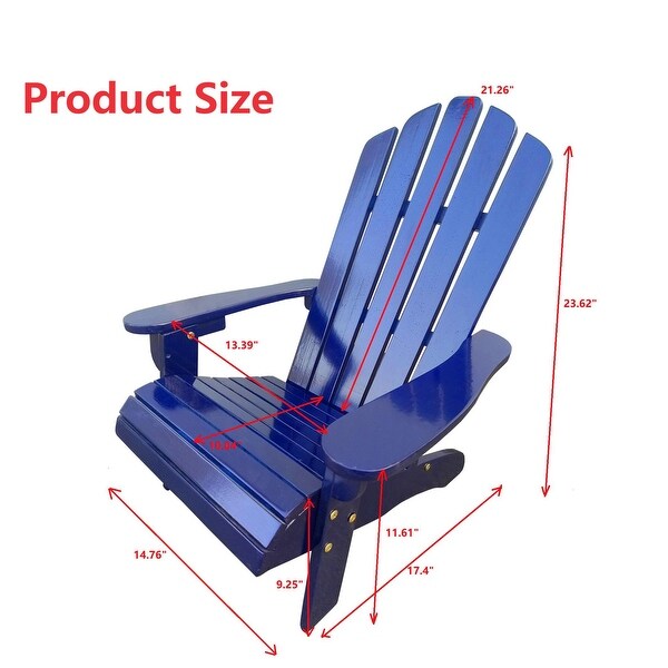 KISRAIS Wooden Children Adirondack Chair for Outdoor/Indoor Use