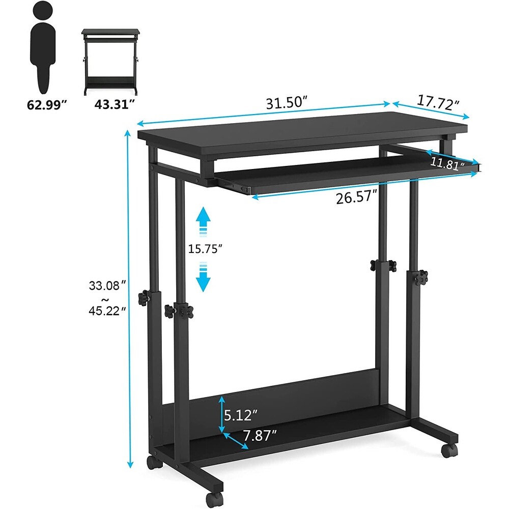 Portable Laptop Desk for Sofa and Bed  Height Adjustable Small Standing Table