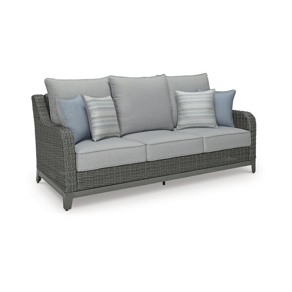 Signature Design by Ashley Elite Park Gray Outdoor Sofa，Lounge Chairs and Cocktail Table