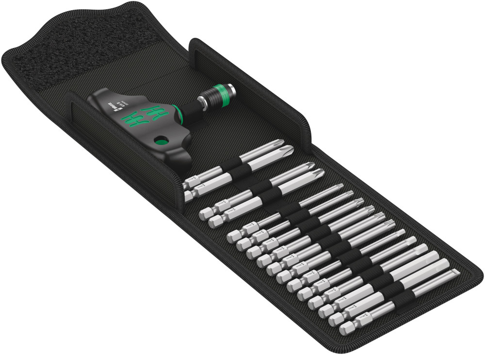 Wera 17pc Kraftform Kompakt 400 T-Handle Screwdriver Set